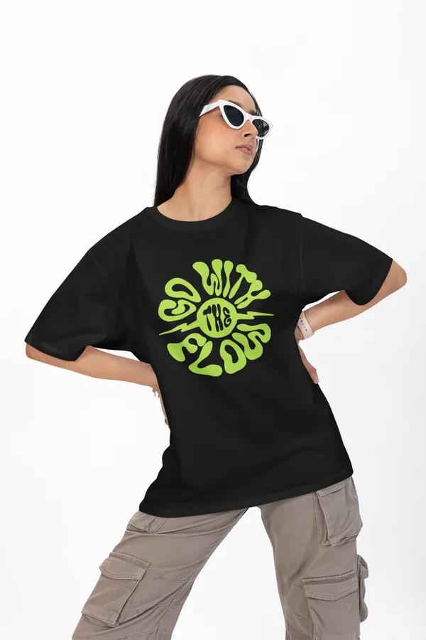 Go_With_The_Flow_Graphic_Printed_Oversized_T-Shirt_for_Women