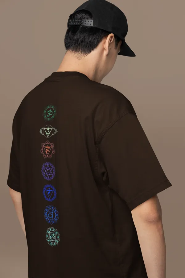 Chakra_Symbols_Oversized_Brown_T_Shirt_For_Men