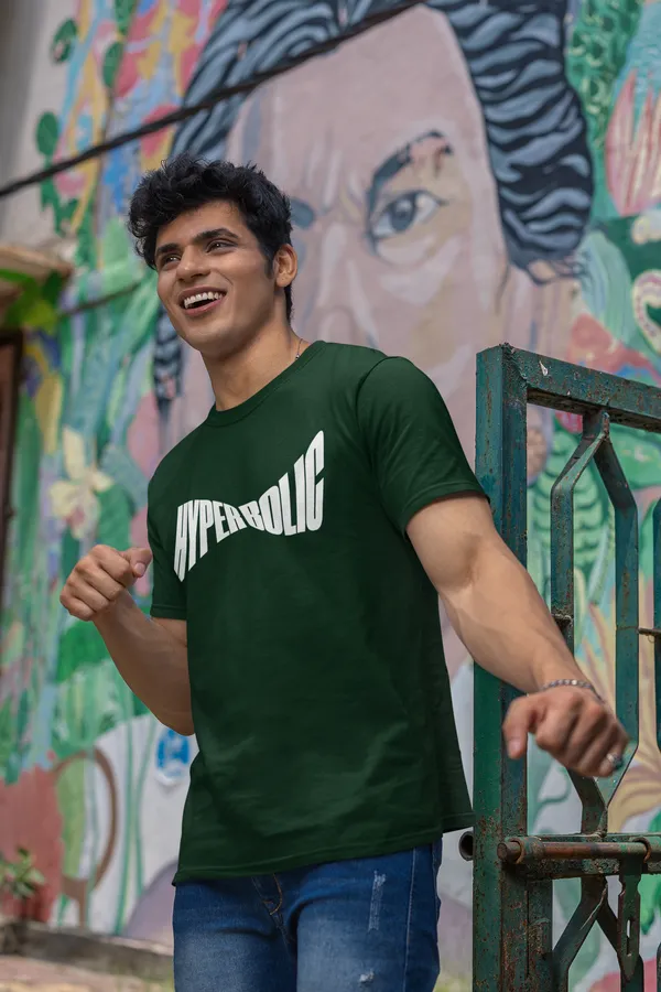 Hyperbolic_Graphic_Print_Green_Cotton_T_Shirt_For_Men