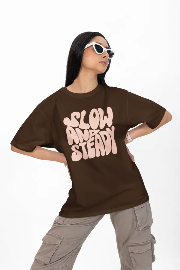 Slow_And_Steady_Typography_Oversized_T-Shirt_for_Women