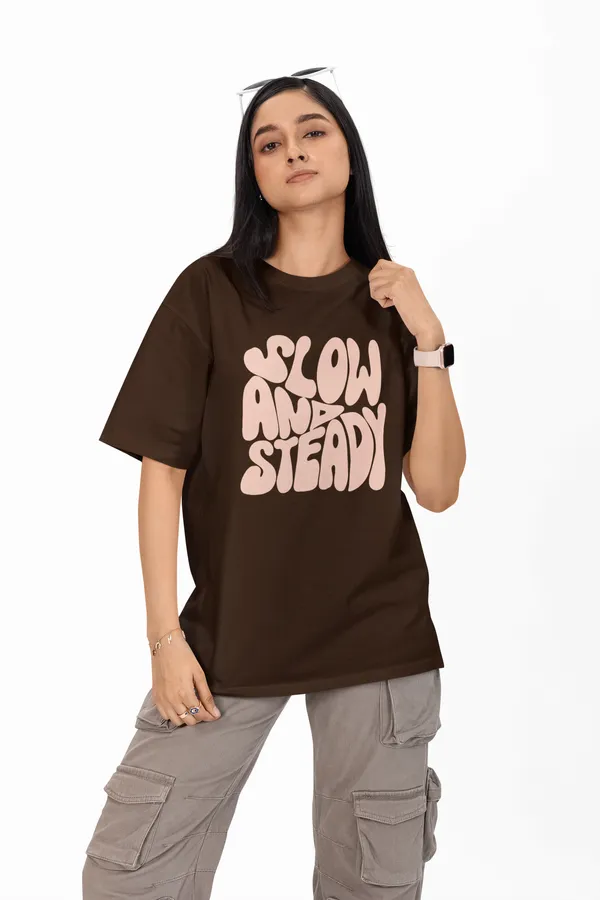 Slow_And_Steady_Typography_Oversized_T-Shirt_for_Women