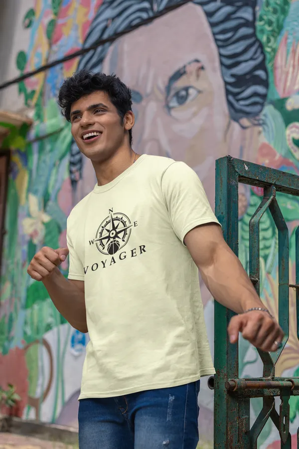 Voyager_Compass_Print_Casual_T_Shirt_For_Men