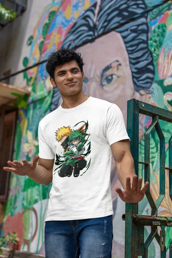 Anime_Character_Graphic_Print_White_T_Shirt_For_Men