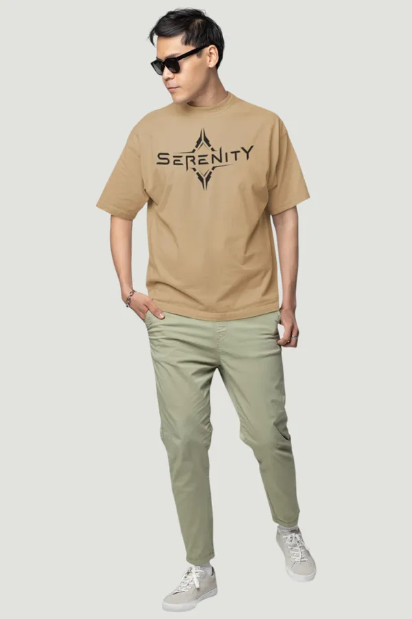Serenity_Logo_Print_Casual_T_Shirt_Beige