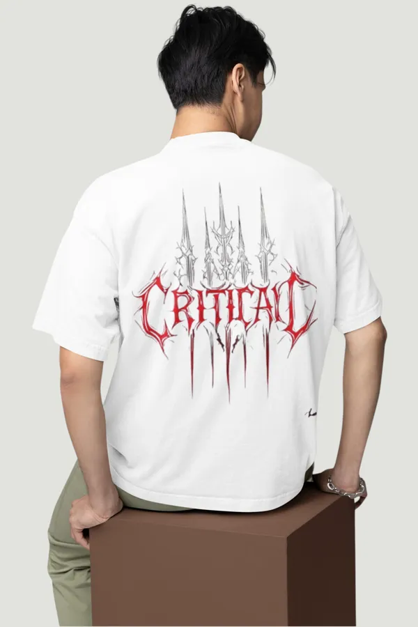 White_Oversized_T_Shirt_With_Critical_Gothic_Print