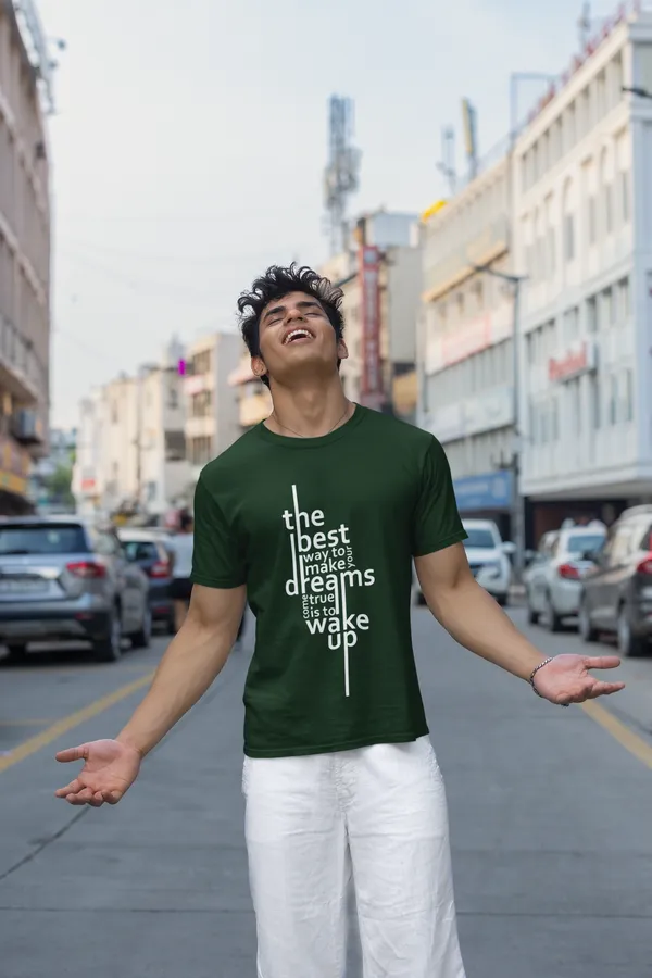 Motivational_Quote_Green_Cotton_T_Shirt_For_Men