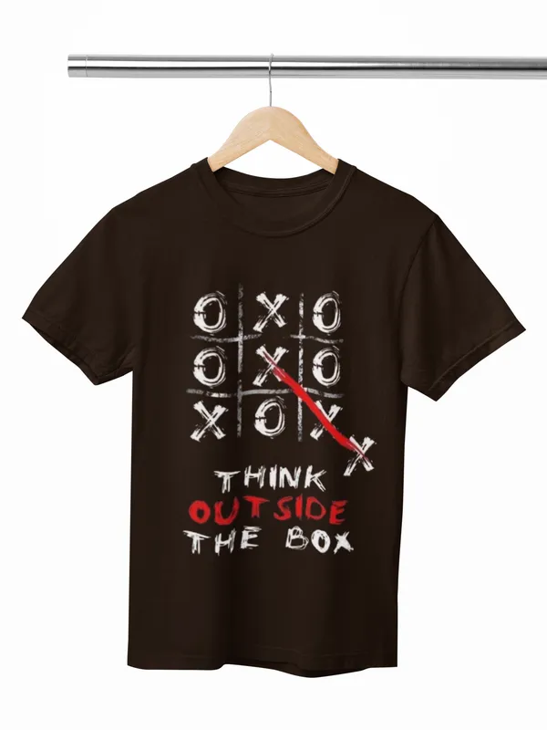 Think_Outside_The_Box_Tic_Tac_Toe_Graphic_T_Shirt_Brown