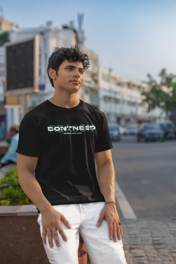 Continue_Graphic_Print_Black_T_Shirt_For_Men