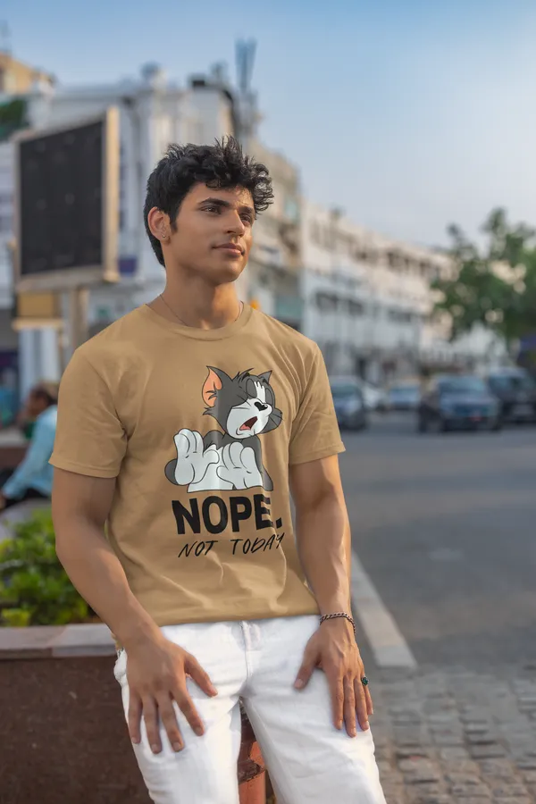 Nope_Not_Today_Graphic_T_Shirt_With_Husky_Dog_Print_Beige