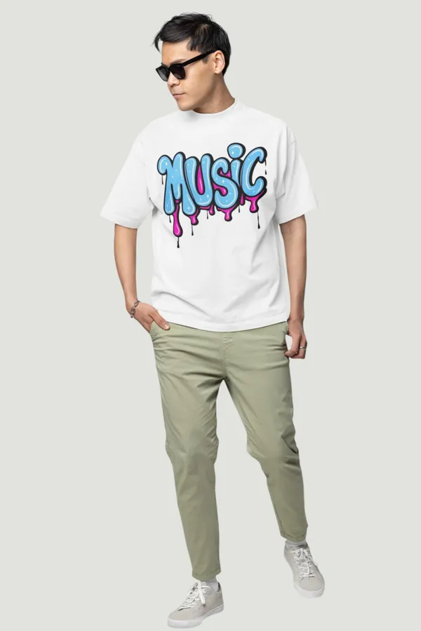 Men_White_Oversized_Cotton_T_Shirt_With_Graffiti_Music_Print