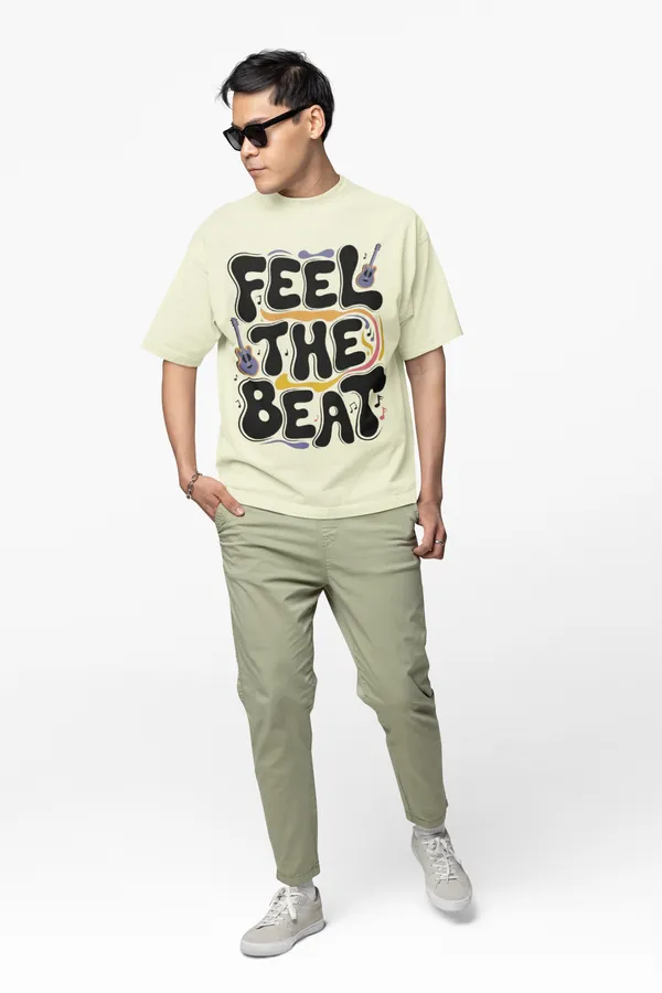 Feel_The_Beat_Graphic_Print_Oversized_T_Shirt_Pastel_Yellow