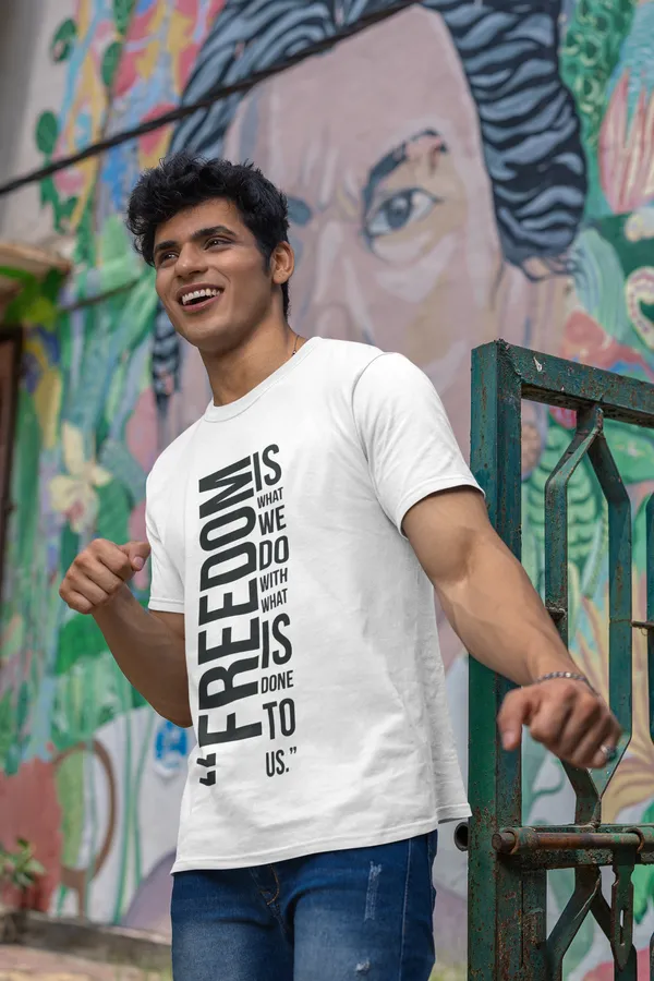 Freedom_Quote_Printed_White_T_Shirt_For_Men