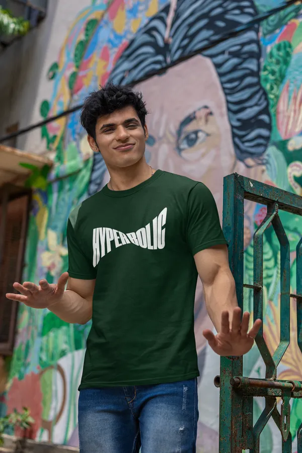 Hyperbolic_Graphic_Print_Green_Cotton_T_Shirt_For_Men