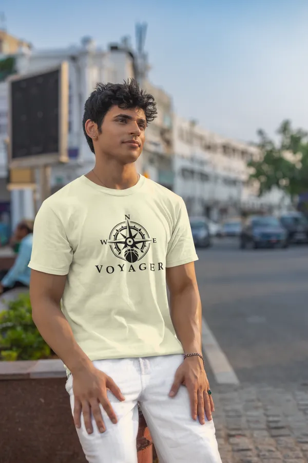 Voyager_Compass_Print_Casual_T_Shirt_For_Men