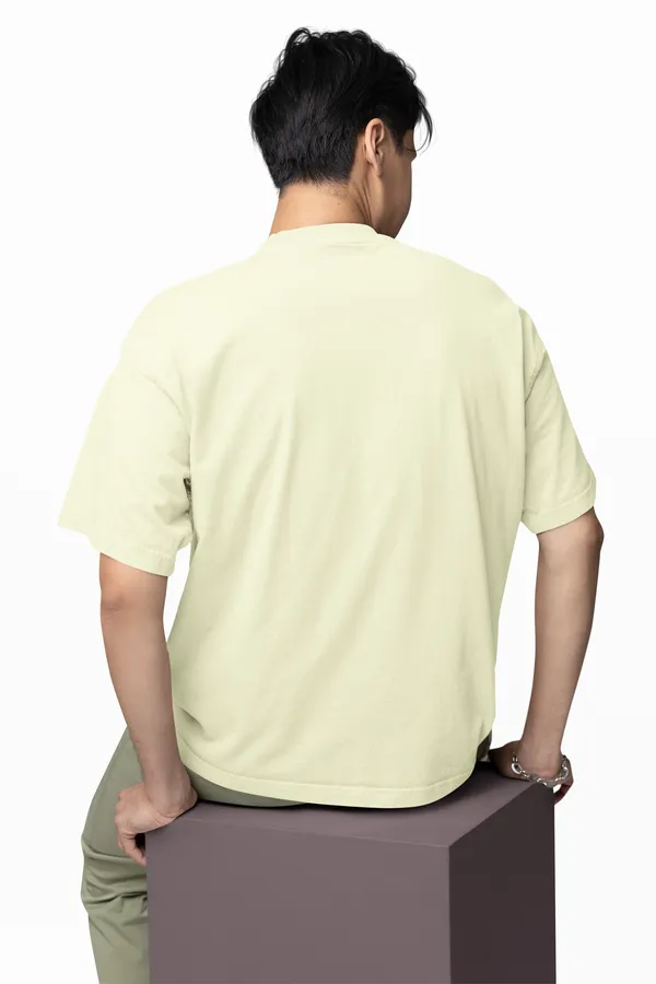 Serenity_Graphic_Print_T_Shirt_Soft_Yellow_Oversized_Crew_Neck_Tee
