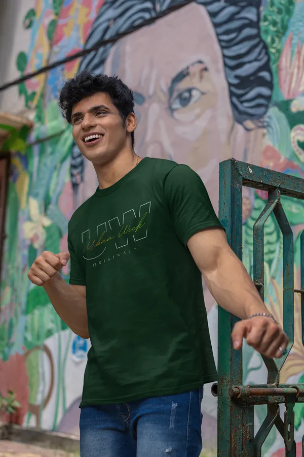 Urban_Warrior_Originals_Green_Graphic_T_Shirt_For_Men