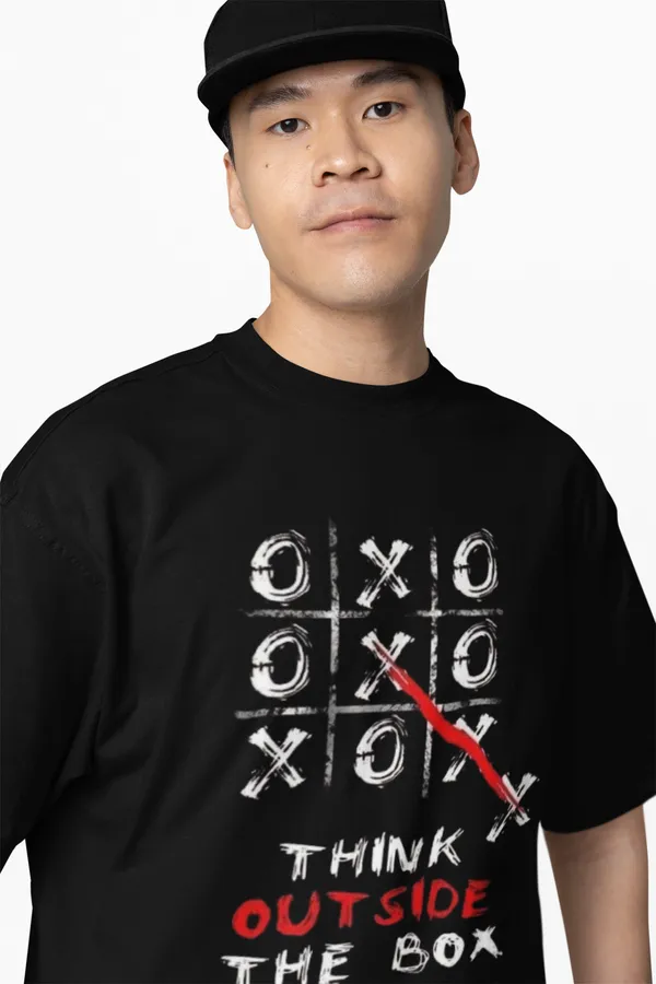 Think_Outside_The_Box_Tic_Tac_Toe_Graphic_Black_T_Shirt