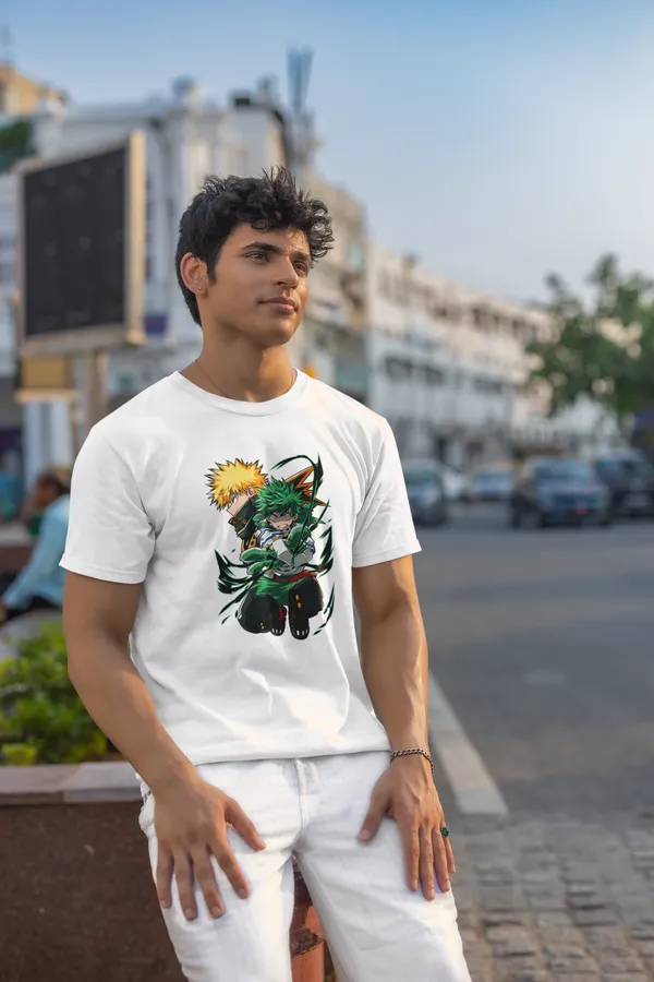 Anime_Character_Graphic_Print_White_T_Shirt_For_Men