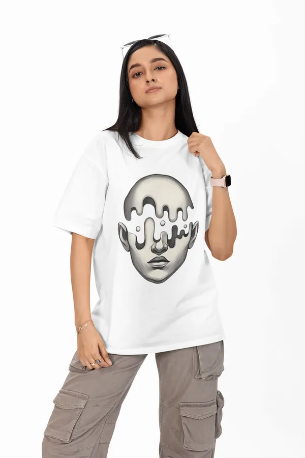 Women's_Abstract_Melting_Face_Graphic_Oversized_T-Shirt
