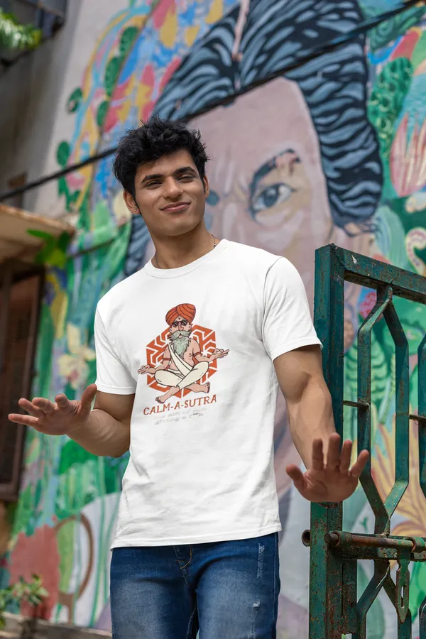 Calm_A_Sutra_Printed_White_Cotton_T_Shirt_For_Men