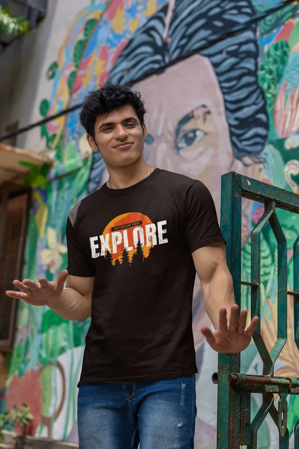Explore_Adventure_Brown_Graphic_T_Shirt_For_Men