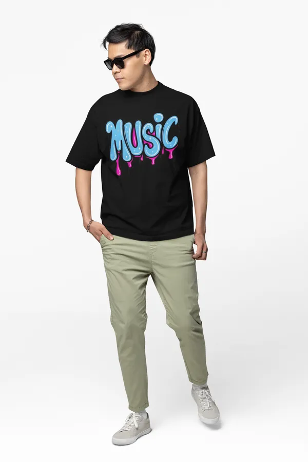 Music_Drip_Graphic_Print_Black_T_Shirt_Unisex_Street_Style_Casual_Wear