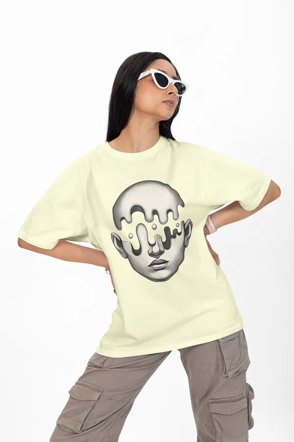 Women's_Abstract_Melting_Face_Graphic_Oversized_T-Shirt
