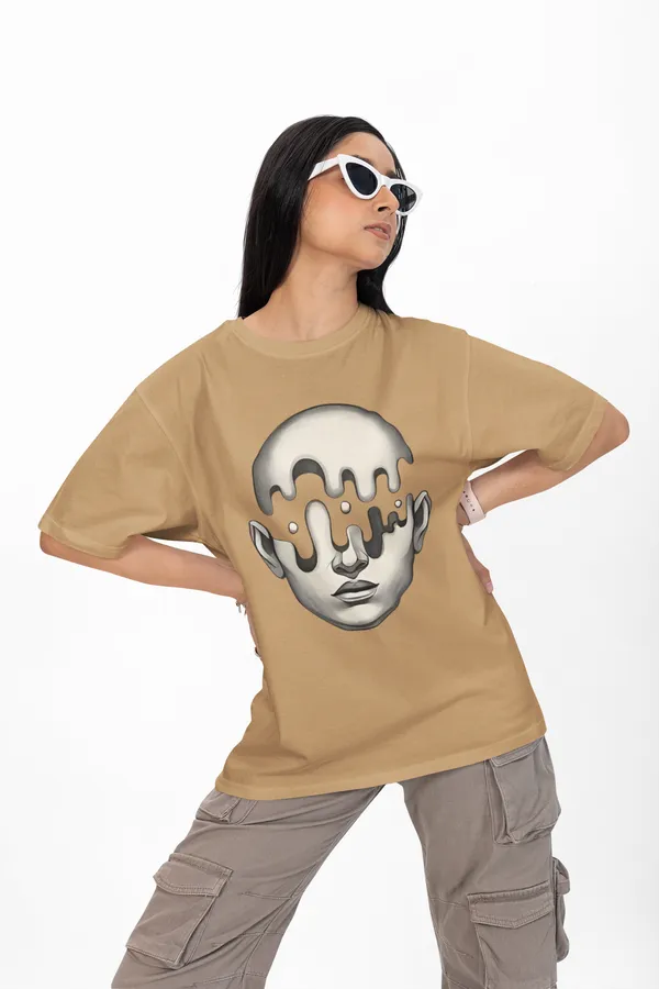 Women's_Abstract_Melting_Face_Graphic_Oversized_T-Shirt