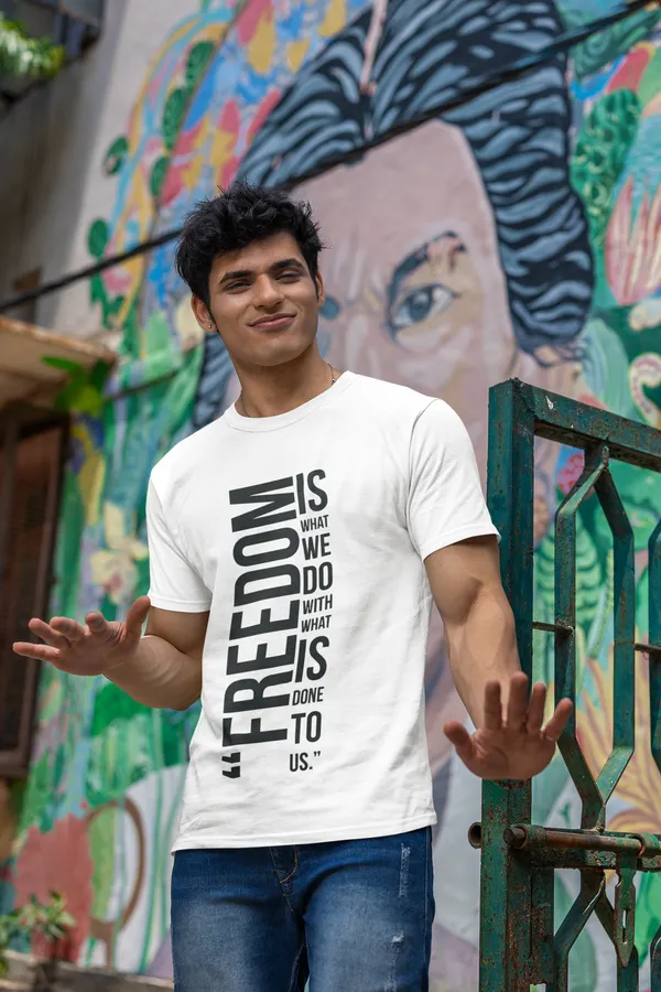 Freedom_Quote_Printed_White_T_Shirt_For_Men