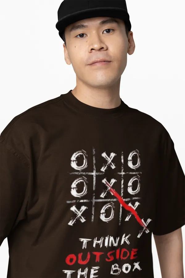 Think_Outside_The_Box_Tic_Tac_Toe_Graphic_T_Shirt_Brown
