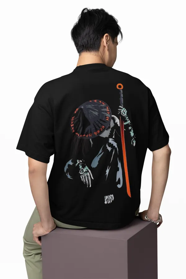 Black_Oversized_T_Shirt_With_Anime_Warrior_Graphic_Print