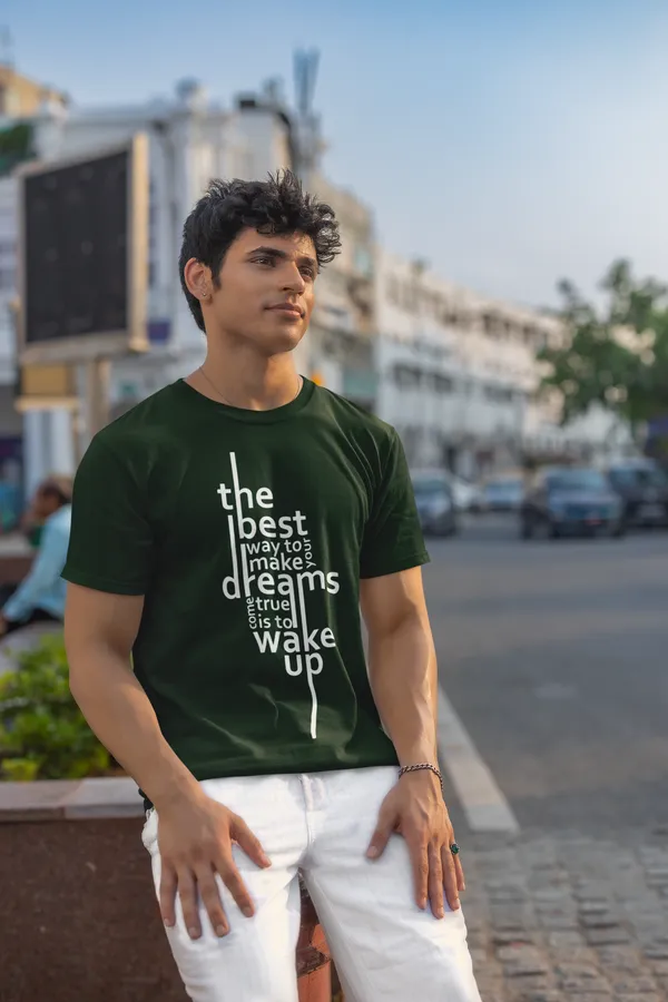 Motivational_Quote_Green_Cotton_T_Shirt_For_Men