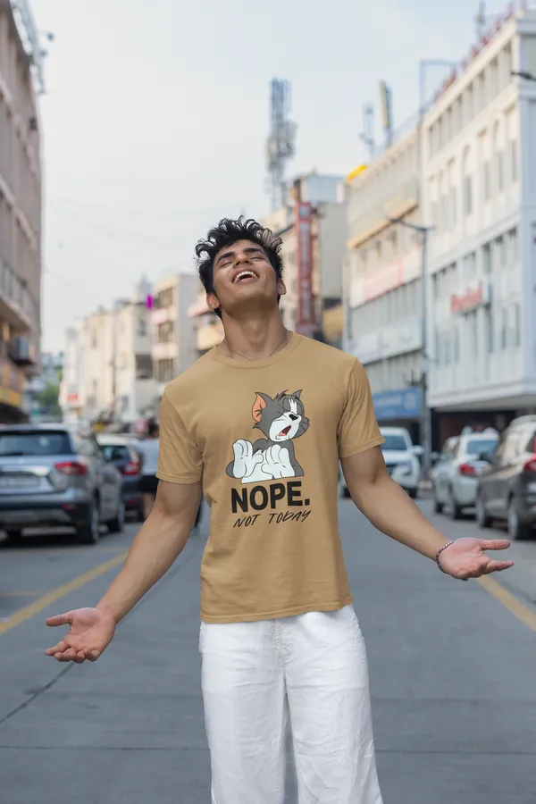 Nope_Not_Today_Graphic_T_Shirt_With_Husky_Dog_Print_Beige
