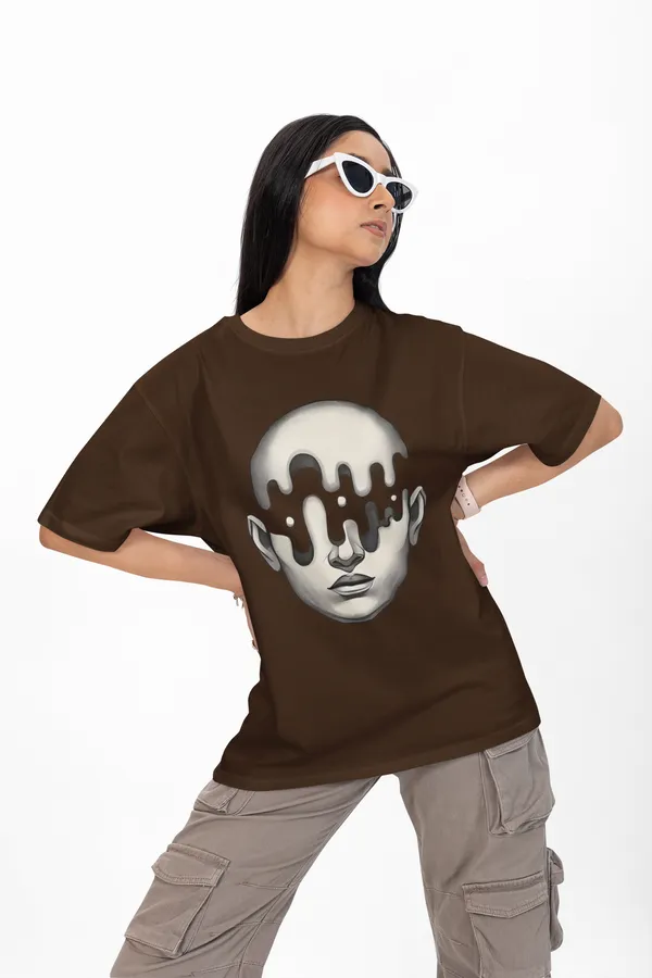 Women's_Abstract_Melting_Face_Graphic_Oversized_T-Shirt