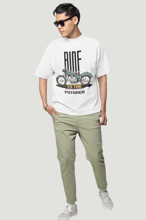 Ride_To_The_Future_Printed_White_T_Shirt