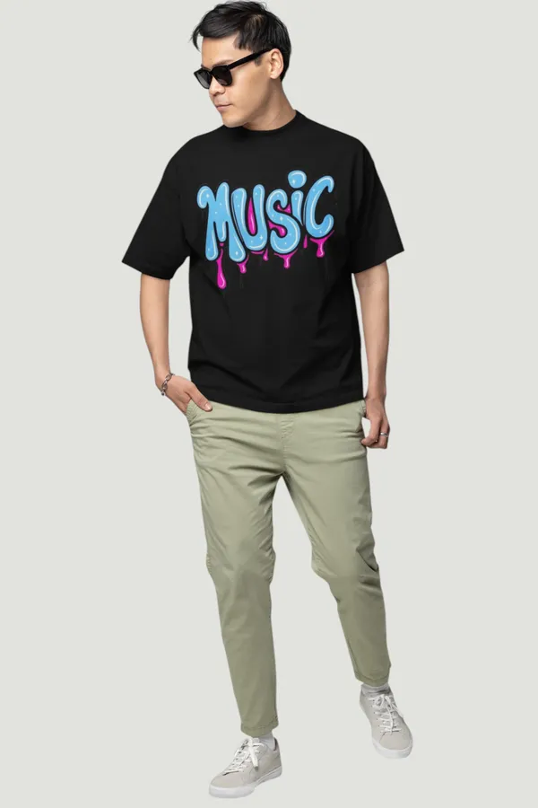 Music_Drip_Graphic_Print_Black_T_Shirt_Unisex_Street_Style_Casual_Wear
