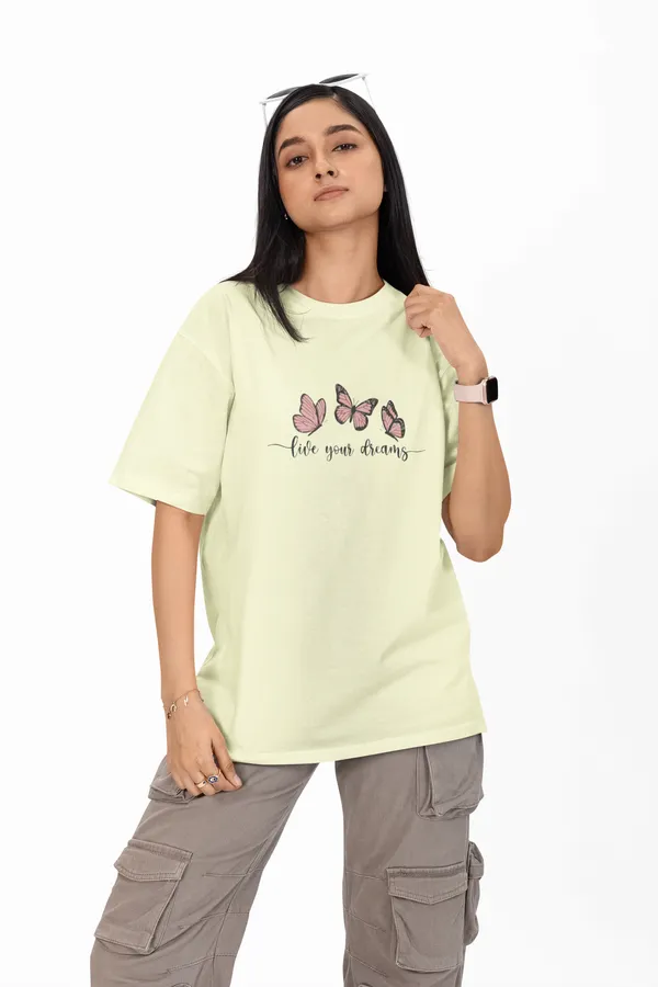 Women's_Make_Your_Dreams_Happen_Butterfly_Printed_Oversized_T-Shirt