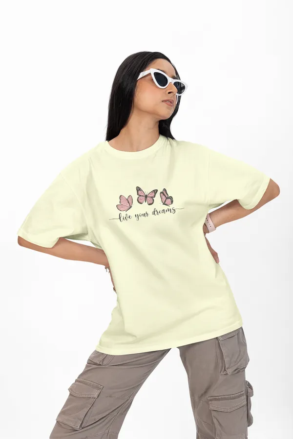 Women's_Make_Your_Dreams_Happen_Butterfly_Printed_Oversized_T-Shirt