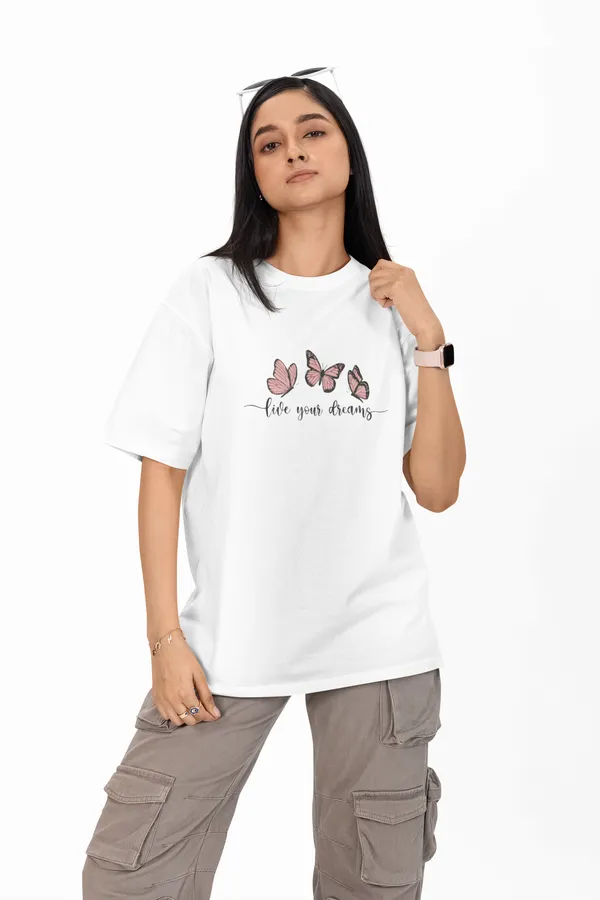 Women's_Make_Your_Dreams_Happen_Butterfly_Printed_Oversized_T-Shirt