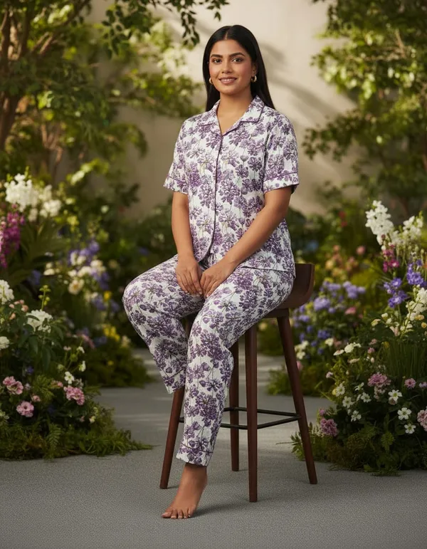 Multicolor_Cambric_100%_Cotton_Night_Suit_Set_For_Women