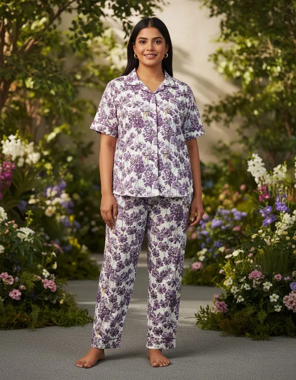 Multicolor_Cambric_100%_Cotton_Night_Suit_Set_For_Women