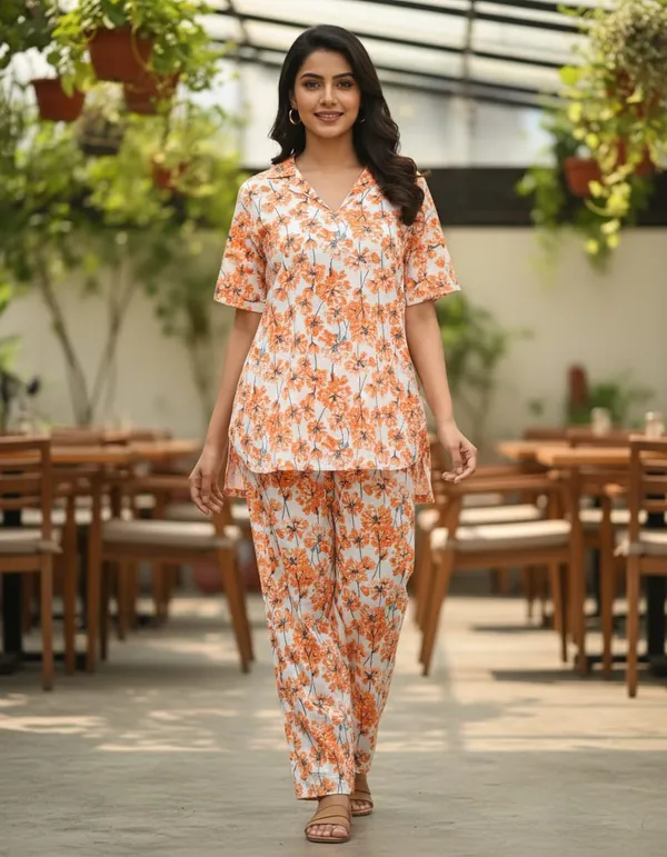 Red_And_White_Cambric_100%_Cotton_Night_Suit_Set_For_Women