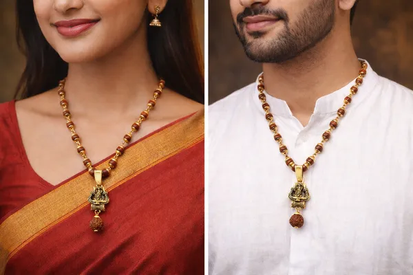 Gold_Traditional_Rudraksha_With_Lord_Shiva_Beads_Pendant__Necklace
