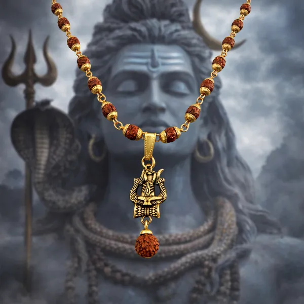 Gold_Traditional_Rudraksha_With_Lord_Shiva_Beads_Pendant__Necklace