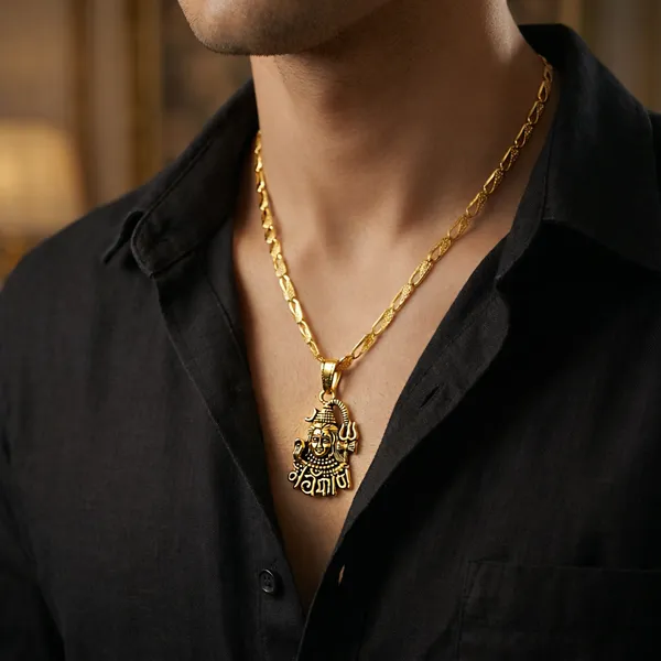 Gold_Mahakal_Toned_With_Chain_Pendant_Necklace