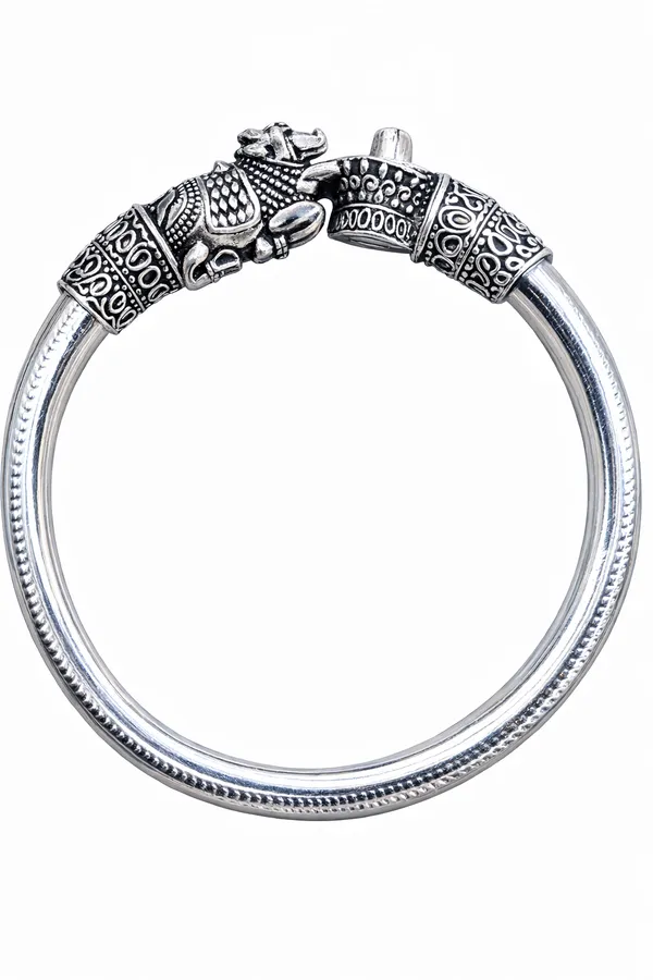 Silver_Oxidized_Nandi_Bull_Traditional_Hindu_Religious_Bangle_Bracelet