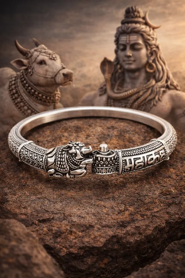 Silver_Lord_Shiva_Om_Rudraksha_Evil_Eye_Protection_Oxidized_Finish_And_Nandi_Bull_Traditional_Hindu_Religious_Kada_Bracelet_(Pack_Of_2)