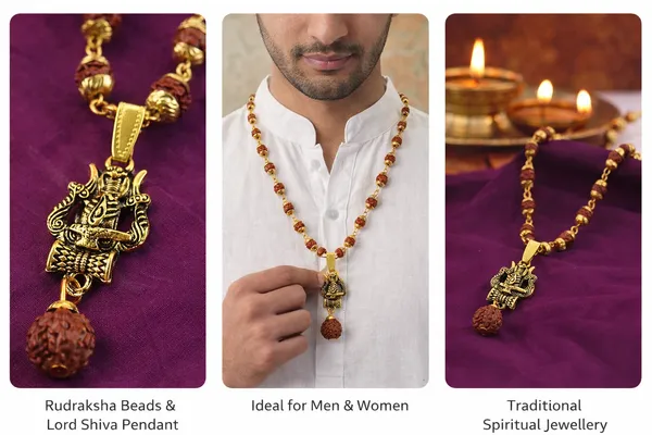 Gold_Traditional_Rudraksha_With_Lord_Shiva_Beads_Pendant__Necklace