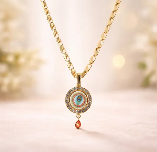 Peacock_Feather_Round_Pendant_Necklace_|_Crystal_Studded_Gold_Plated_Jewelry_for_Men/__Women