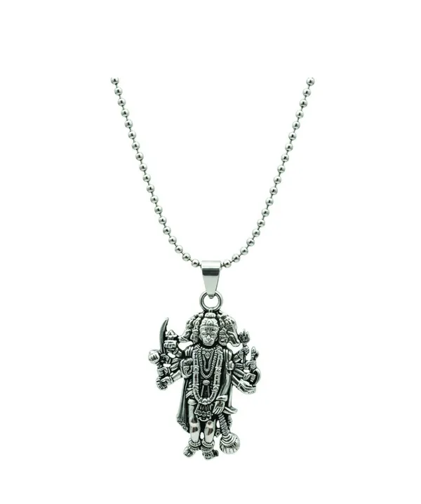 Shree_Hanuman_Ji_Pendant_Necklace_for_Men_&_Women_–_Silver_Finish